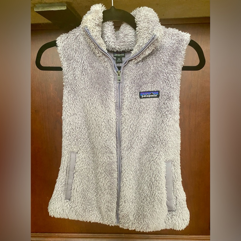 Patagonia Los Gatos fleece Vest. XS. light purple/ Lilac